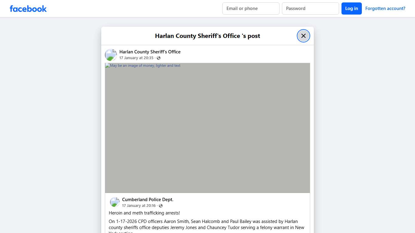 Harlan County Sheriff's Office Facebook