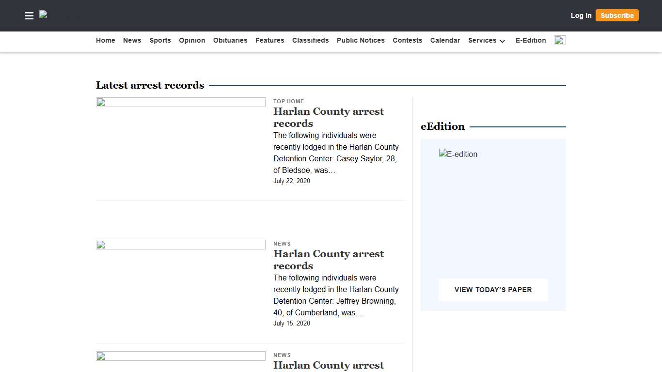 arrest records Harlan Enterprise